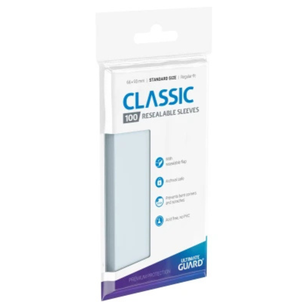 Ultimate Guard - Classic Sleeves Resealable - Standard - Transparent (100 Sleeves)