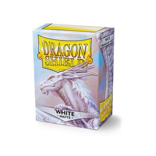 Dragon Shield - Standard Sleeves - Matte White (100 Sleeves)