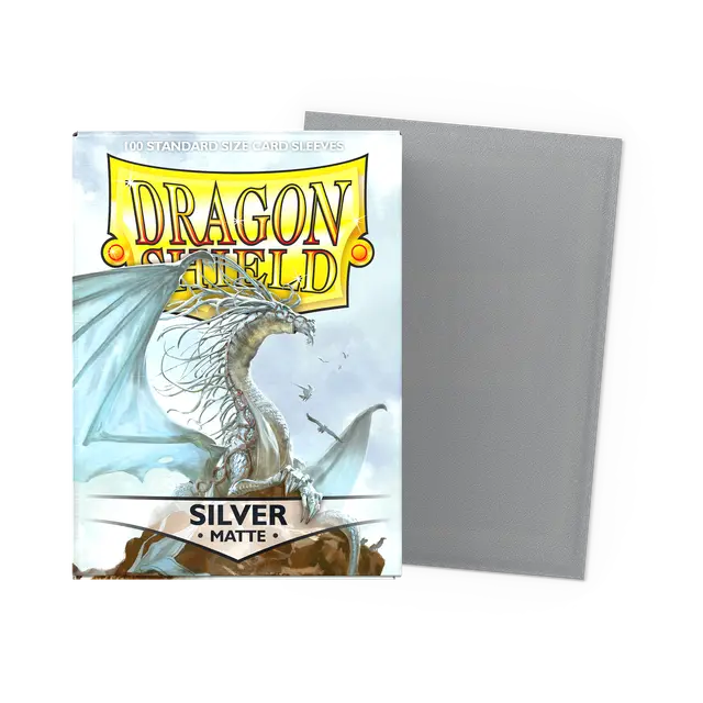 Dragon Shield - Standard Sleeves - Matte Silver (100 Sleeves)