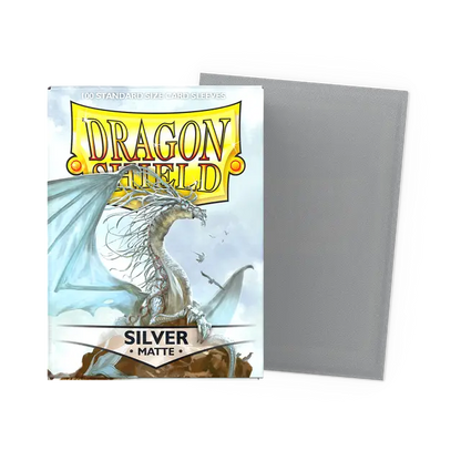 Dragon Shield - Standard Sleeves - Matte Silver (100 Sleeves)