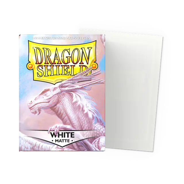 Dragon Shield - Standard Sleeves - Matte White (100 Sleeves)